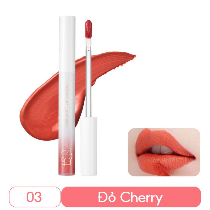 Son Kem Lì Mịn Mượt, Nhẹ Môi B.O.M OMG Matt Lip Lacquer 4g