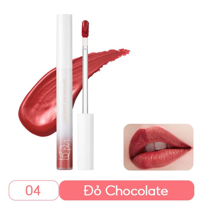 Son Kem Lì Mịn Mượt, Nhẹ Môi B.O.M OMG Matt Lip Lacquer 4g