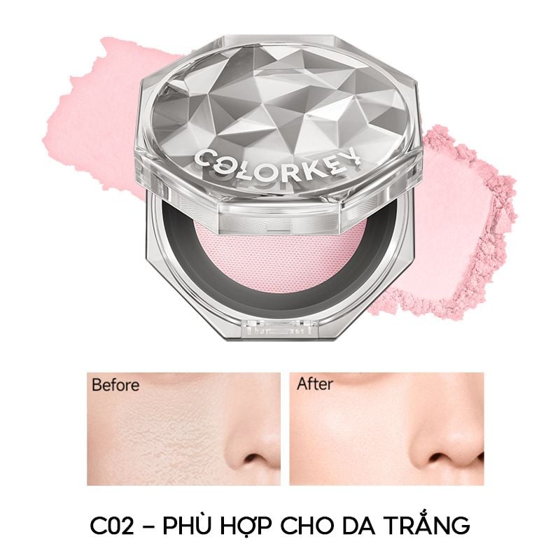 Phấn Phủ Dạng Bột Siêu Mịn Lâu Trôi Colorkey Lasting Naturally-occurring Loose Powder 8g