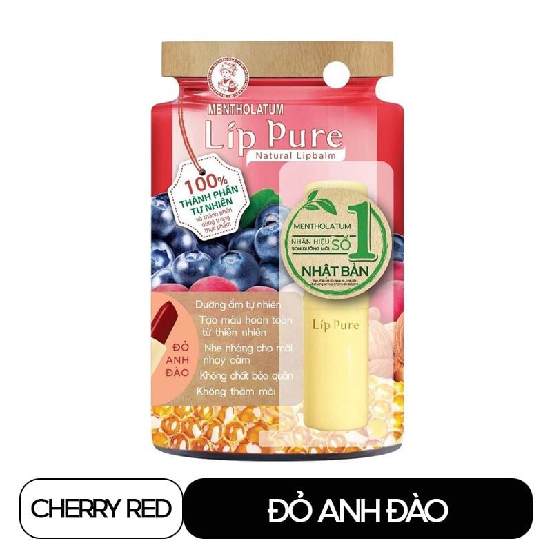Son Dưỡng Có Màu Mentholatum Dưỡng Ẩm Cho Môi Lip Pure 3.8g