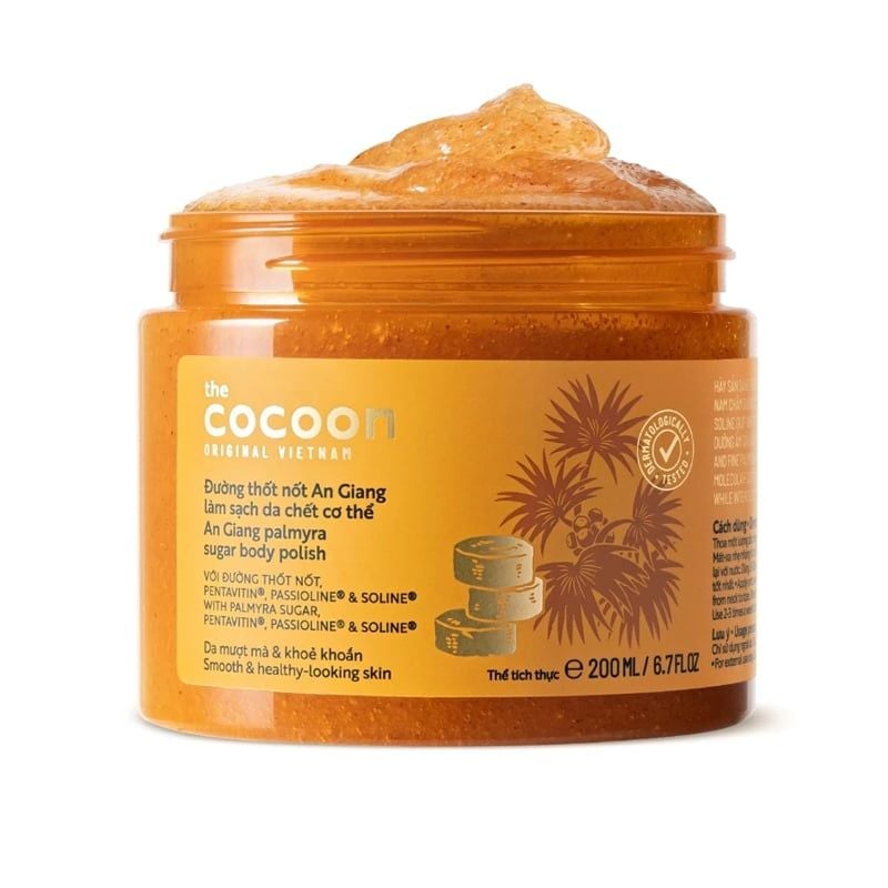 Tẩy Da Chết Body Cocoon Làm Đều Màu Da Và Dưỡng Mịn Da Chiết Xuất Cà Phê Dak Lak, Đường Thốt Nốt An Giang Body Polish