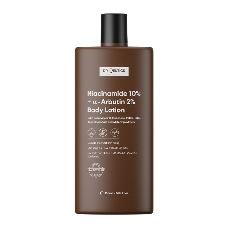 Sữa Dưỡng Thể Hỗ Trợ Dưỡng Trắng Da DrCeutics Niacinamide 10%+ α- Arbutin 2% Body Lotion 150ml