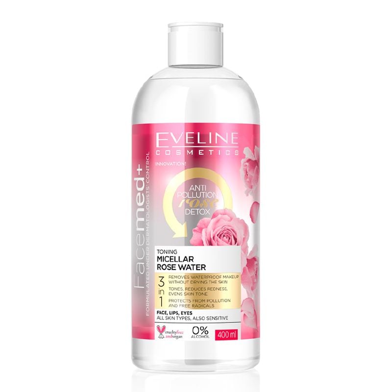 Nước Tẩy Trang Eveline Làm Sạch, Dưỡng Ẩm Da Facemed+ Micellar Water 400ml