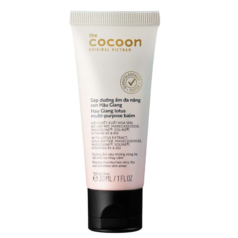Sáp Dưỡng Ẩm Cocoon Đa Năng Chiết Xuất Sen Hậu Giang Hau Giang Lotus Multi-purpose balm 30ml (Mẫu ngẫu nhiên)