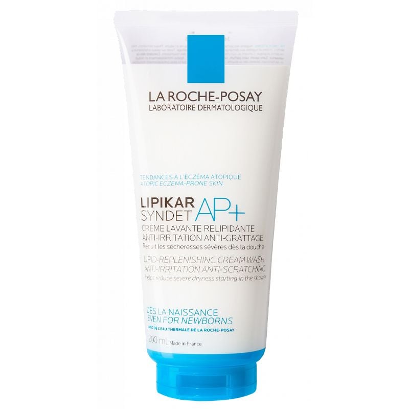 Sữa Rửa Mặt Và Tắm La Roche-Posay Cho Da Khô Ngứa Lipikar Syndet AP+ Lipid-Replenishing Cream Wash Anti-Irritation Anti-Scratching 200ml