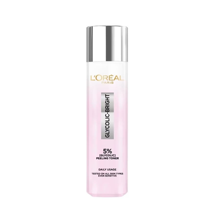 Nước Dưỡng L'oreal Hỗ Trợ Làm Sáng Da Glycolic - Bright Glowing Peeling Toner 128ml