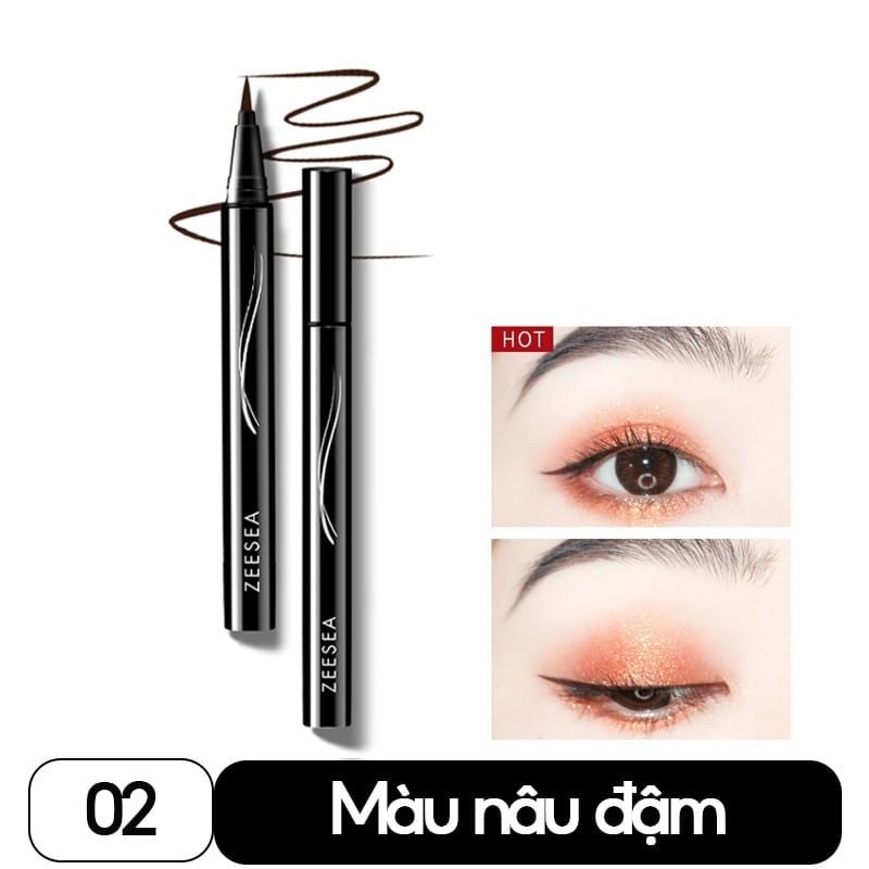 Bút Kẻ Mắt Nước Siêu Mảnh, Chống Thấm Nước, Lâu Trôi Zeesea Black Lasting Eyeliner 0.5g