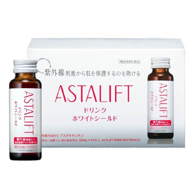 [Hộp 10 Chai/50ml] Nước Uống Astalift Bổ Sung Collagen, Hỗ Trợ Tái Tạo Da, Ngừa Lão Hóa Drink Whiteshield