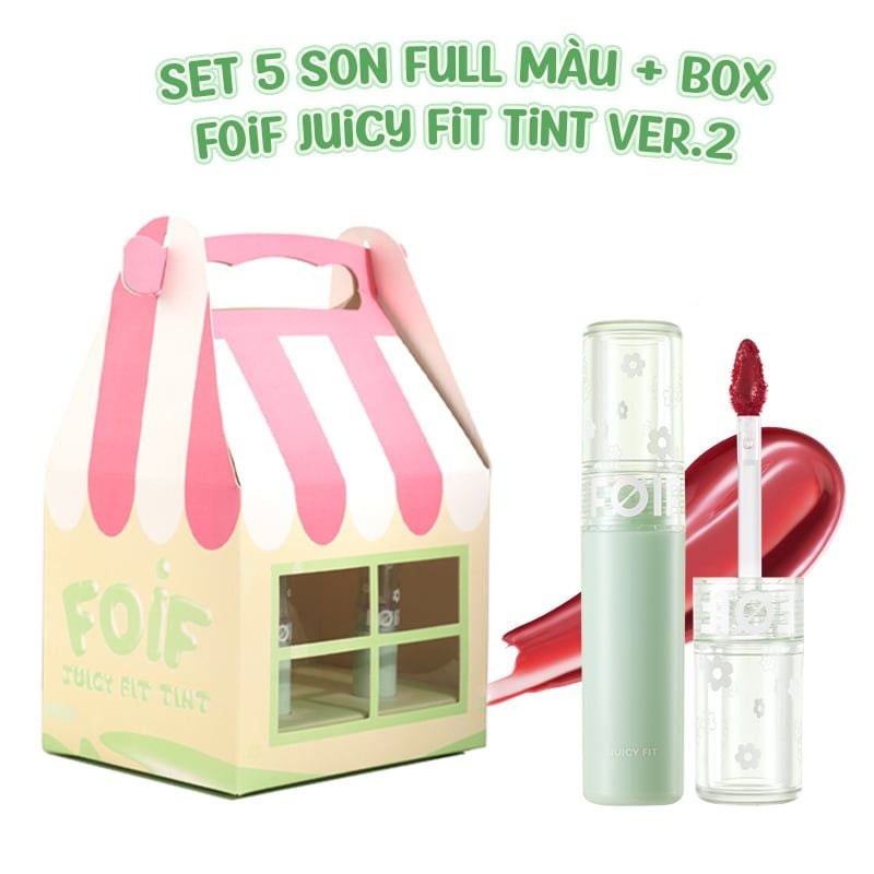 Son Tint Bóng Thuần Chay, Ẩm Mọng, Bền Màu FOIF Juicy Fit Tint