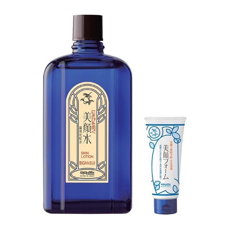 [2 Items] Bộ Sản Phẩm Ngăn Ngừa Mụn Meishoku Bigansui Skin Lotion + Meishoku Bigan Facial Wash