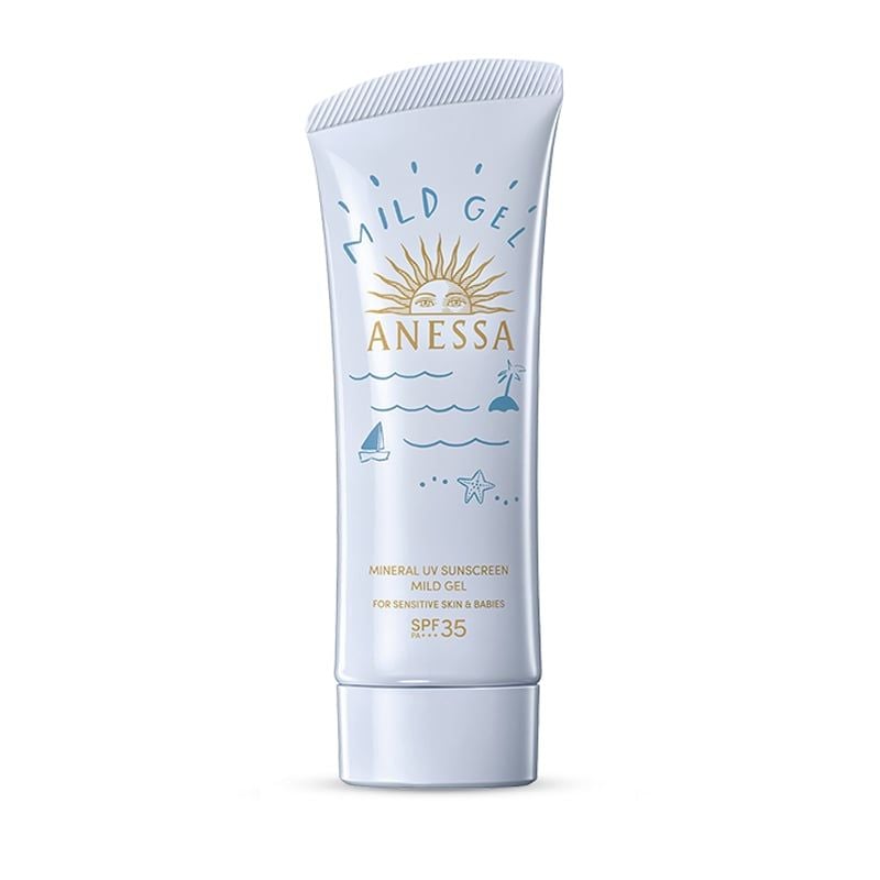 Kem Chống Nắng Anessa Dạng Gel Dành Cho Da Nhạy Cảm Và Trẻ Em Mineral UV Sunscreen Mild Gel SPF35/PA+++ 90g