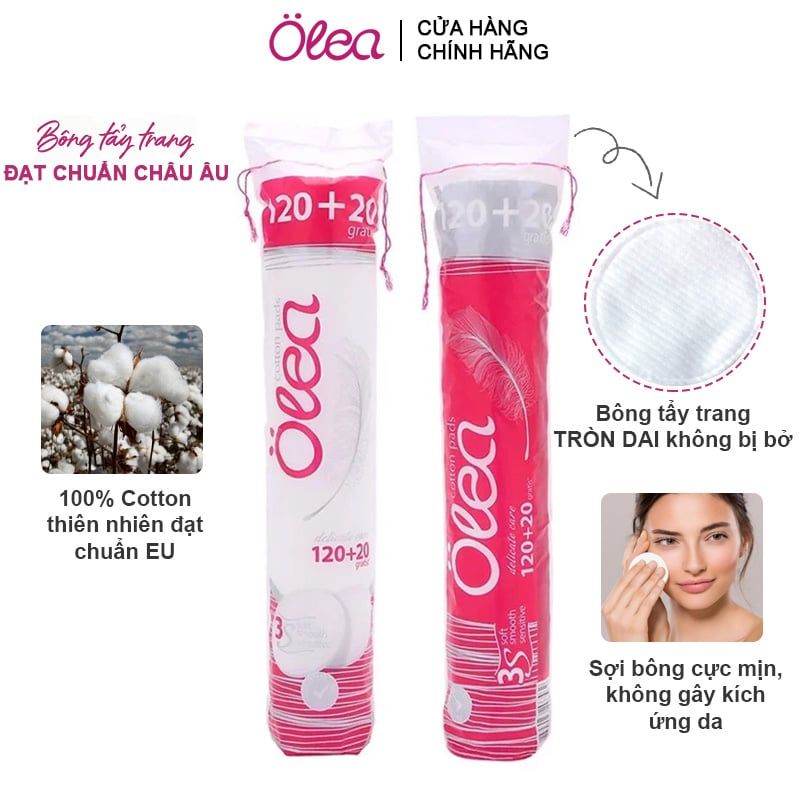 Bông Tẩy Trang Olea Cotton Pads - 140 Miếng
