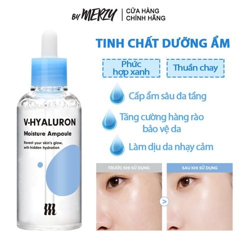 Serum By Merzy Dưỡng Ẩm Chuyên Sâu, Căng Mịn Da V-Hyaluronic Acid Moisture Ampoule 100ml
