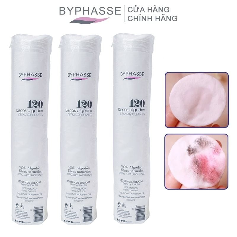 Bông Tẩy Trang Byphasse Cotton Pads - 120 Miếng
