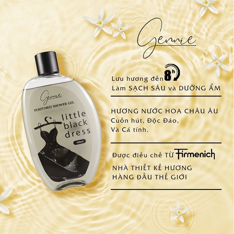 Sữa Tắm Dưỡng Ẩm, Hương Nước Hoa Gennie Perfumed Shower Gel 450ml