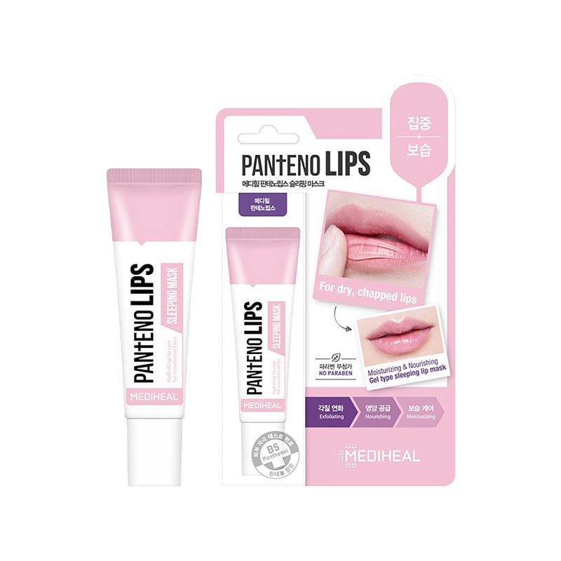 Mặt Nạ Ngủ Môi Mediheal Làm Môi Ẩm Mượt, Căng Bóng Pantenolips Sleeping Mask 10ml