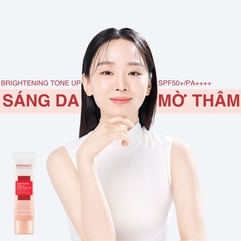 Kem Chống Nắng Nâng Tông Cell Fusion C Cải Thiện Độ Đàn Hồi & Nếp Nhăn Brightening Tone Up Sunscreen SPF50+/PA++++