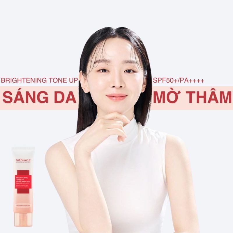 Kem Chống Nắng Nâng Tông, Cải Thiện Độ Đàn Hồi & Nếp Nhăn Cell Fusion C Brightening Tone Up Sunscreen SPF50+/PA++++