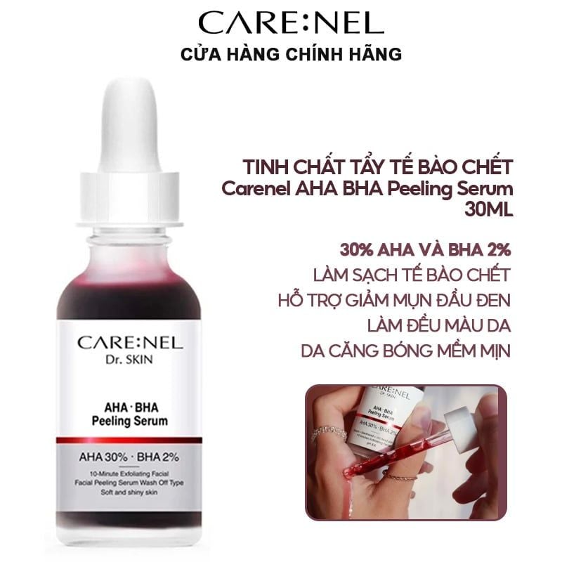 Tinh Chất Tẩy Tế Bào Chết Carenel AHA BHA Peeling Serum 30ml