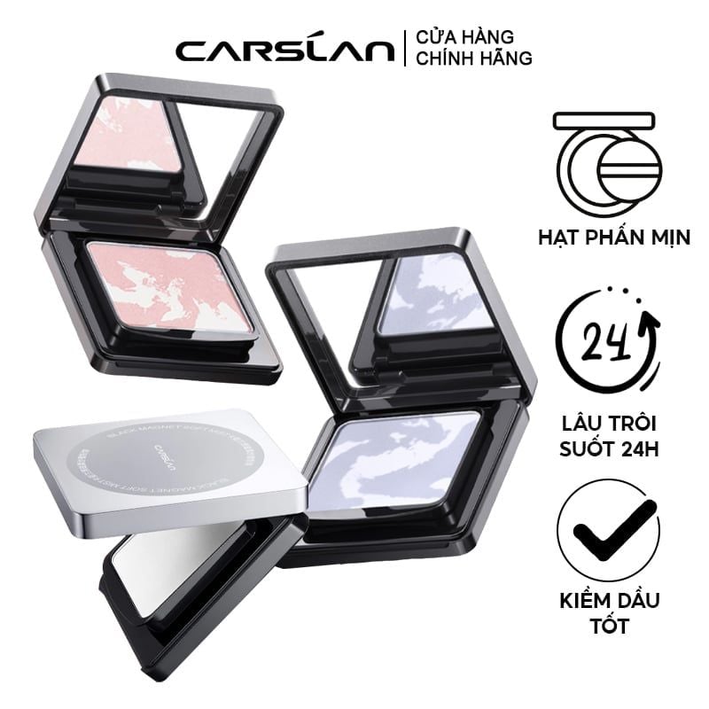 Phấn Phủ Dạng Nén Lâu Trôi Carslan Black Magnet Soft Mist Powder 8g