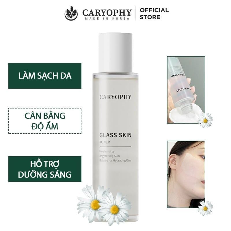 Nước Hoa Hồng Hỗ Trợ Dưỡng Sáng Da Caryophy Glass Skin Toner 120ml