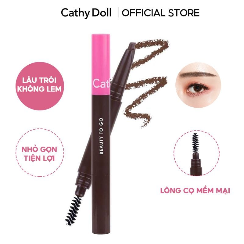 Chì Kẻ Mày Mini Cathy Doll Beauty To Go Economy Eye Brow Pencil 0.16g