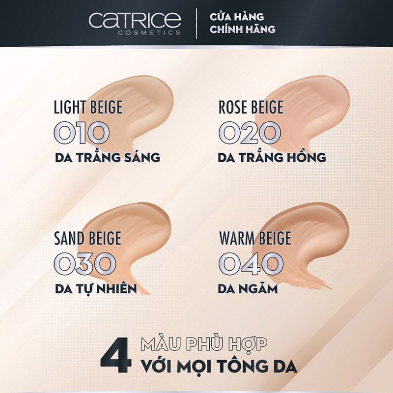 Kem Nền Kiềm Dầu, Che Phủ Tự Nhiên Catrice HD Liquid Coverage Foundation 30ml