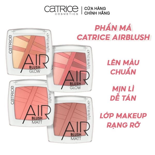 Phấn Má Hồng Mịn Lì, Lên Màu Chuẩn Catrice AirBlush 5.5g