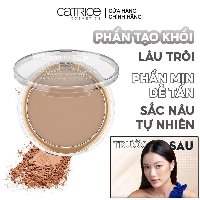 Phấn Tạo Khối Lâu Trôi Catrice Sun Glow Matt Bronzing Powder #030