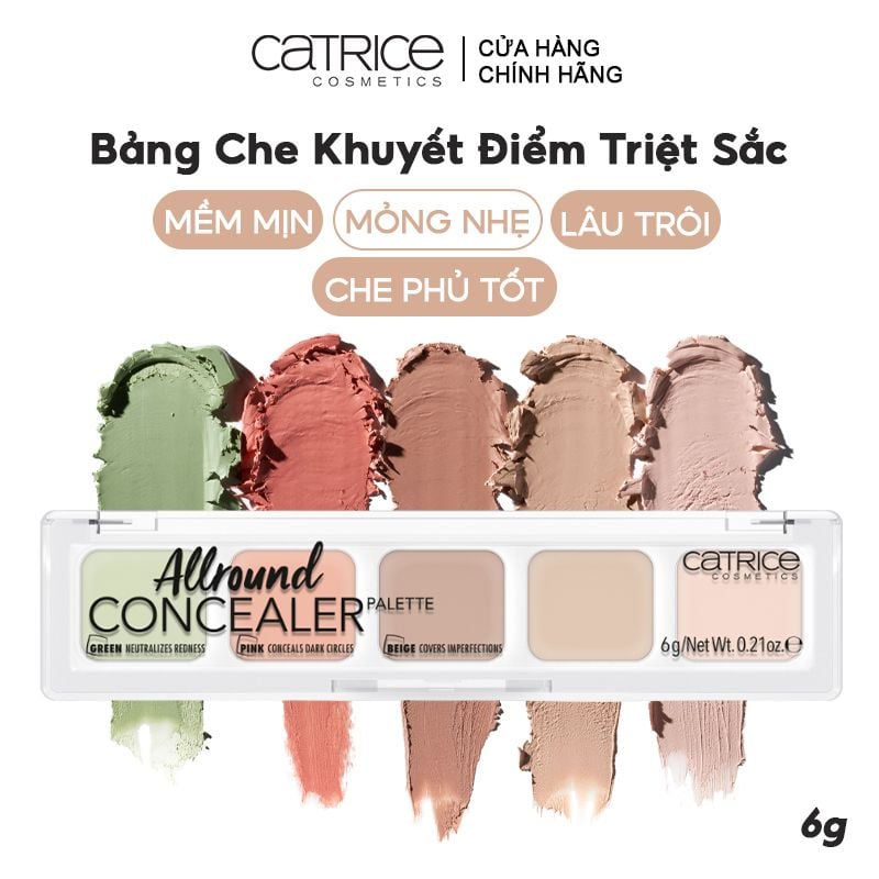 Bảng Che Khuyết Điểm Triệt Sắc 5 Ô Catrice Allround Concealer #010 6g