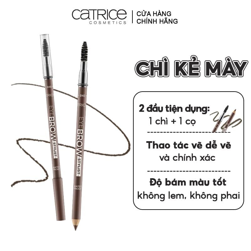 Chì Kẻ Mày 2 Đầu, Lâu Trôi Catrice Eye Brow Stylist 1.4g