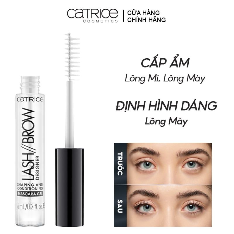 Mascara Định Hình Lông Mày, Dưỡng Mi Catrice Lash&Brow Designer Shaping & Conditioning Mascara Gel 6ml