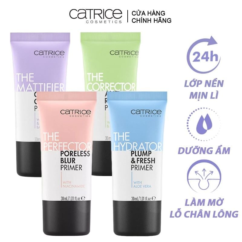 Kem Lót Kiềm Dầu, Dưỡng Ẩm, Làm Đều Màu Da Catrice Primer 30ml