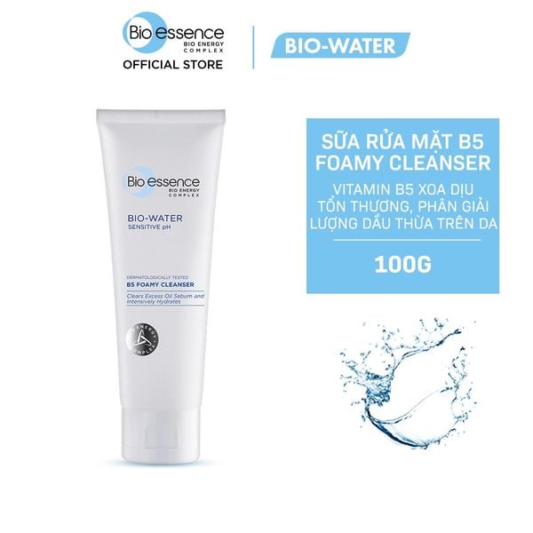  Sữa Rửa Mặt Bio-essence Tạo Bọt Cấp Ẩm Và Hỗ Trợ Phục  Bio-Water Sensitive pH B5 Foamy Cleanser 100g 