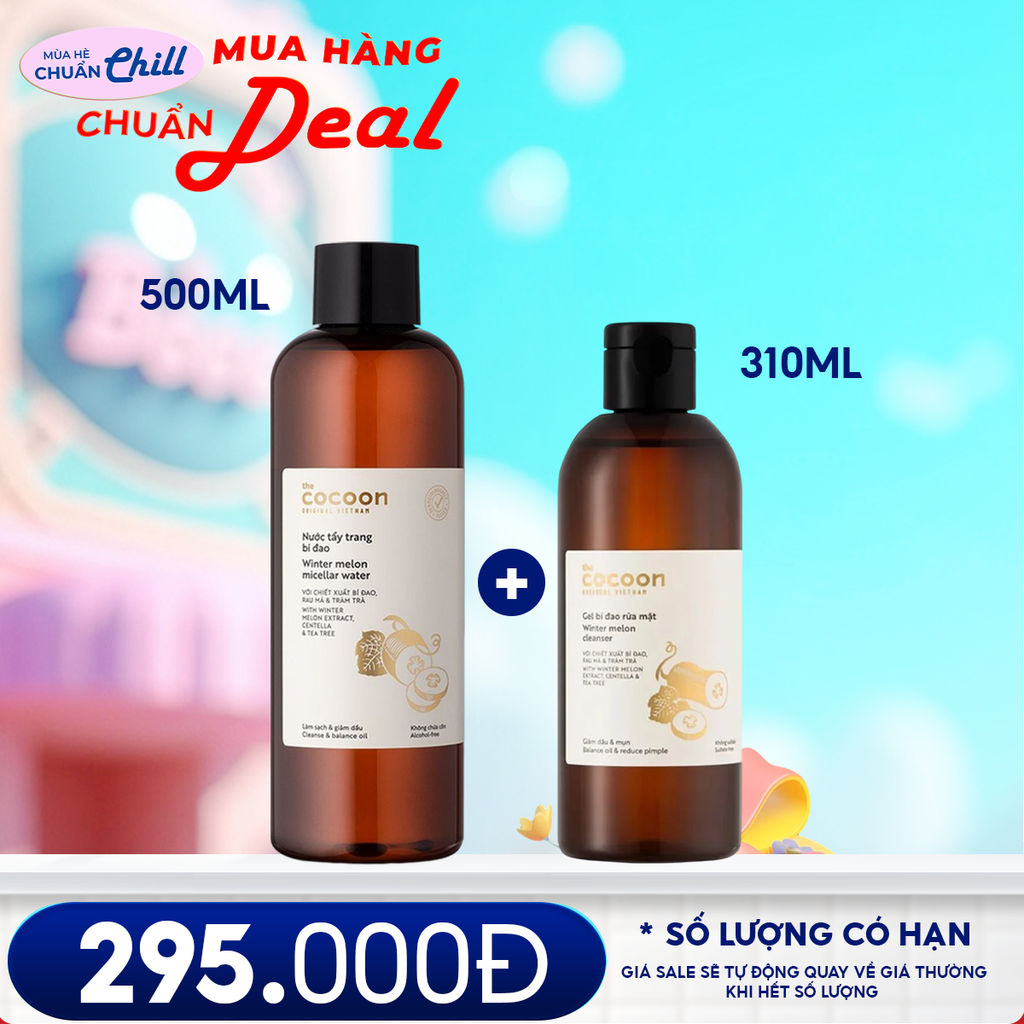 Nước Tẩy Trang Cocoon Bí Đao Thuần Chay Làm Sạch Dịu Nhẹ Winter Melon Micellar Water