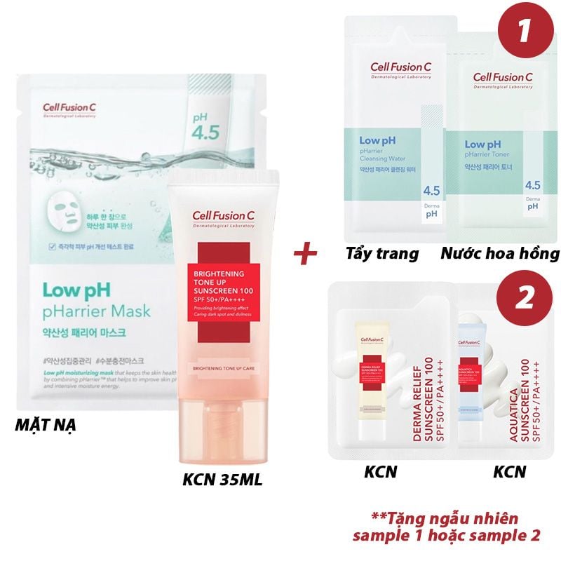 Kem Chống Nắng Nâng Tông Cell Fusion C Cải Thiện Độ Đàn Hồi & Nếp Nhăn Brightening Tone Up Sunscreen SPF50+/PA++++