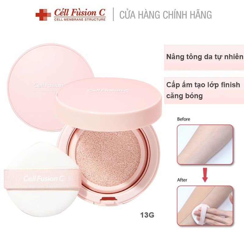 Kem Chống Nắng Nâng Tông Tự Nhiên, Cấp Ẩm Làm Da Căng Bóng Cell Fusion C Toning Sun Cushion SPF 50+/PA++++ 13g