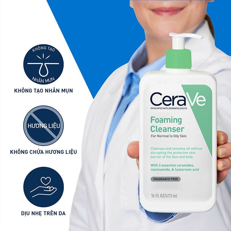 Sữa Rửa Mặt Cerave Sạch Sâu Dành Cho Da Dầu Developed With Dermatologists Foaming Cleanser