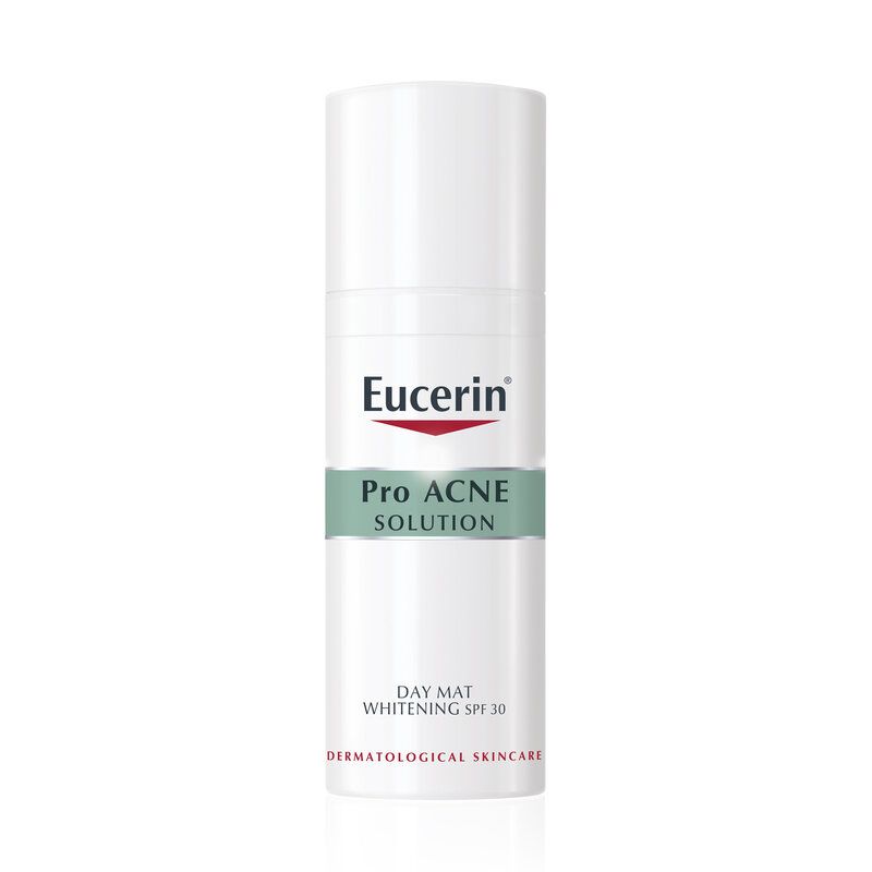 Kem Dưỡng Ban Ngày Cải Thiện Mụn, Hỗ Trợ Dưỡng Sáng Da Eucerin Acne-Oil Control Pro Acne Solution Day Matt Whitening Cream SPF 30 50ml