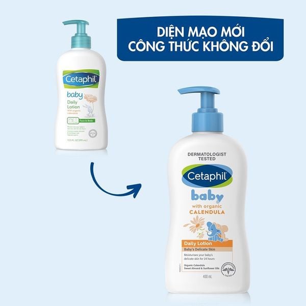 Sữa Dưỡng Da Trẻ Em Cetaphil Baby Daily Lotion With Organic Calendula 400ml 