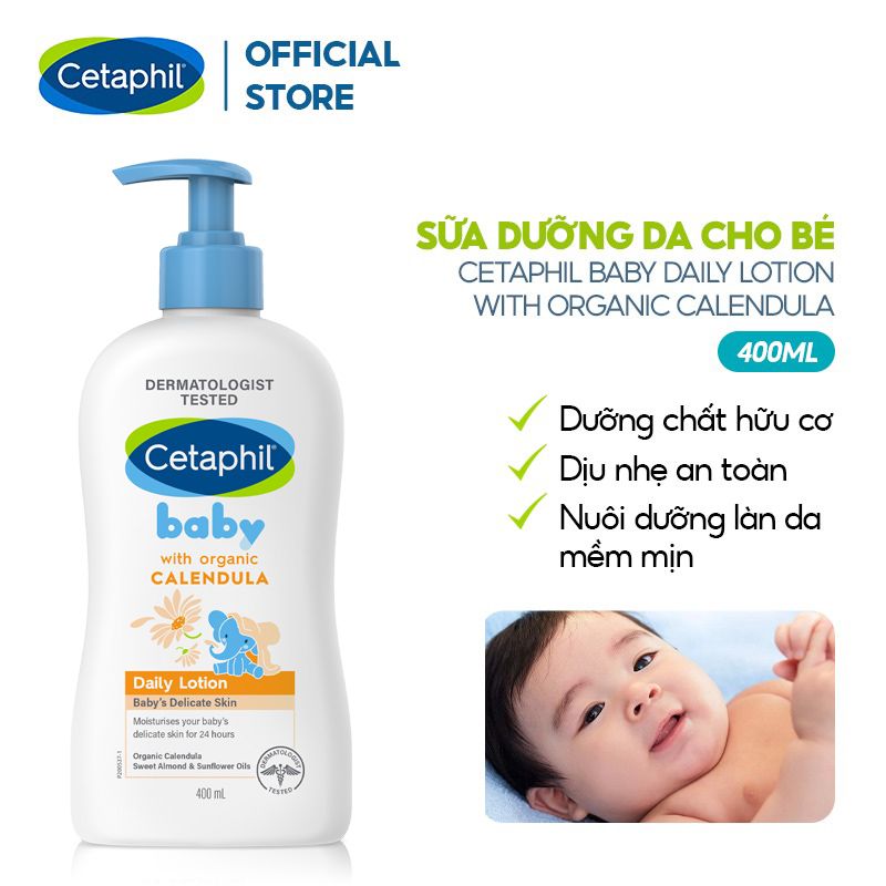 Sữa Dưỡng Da Trẻ Em Cetaphil Baby Daily Lotion With Organic Calendula 400ml