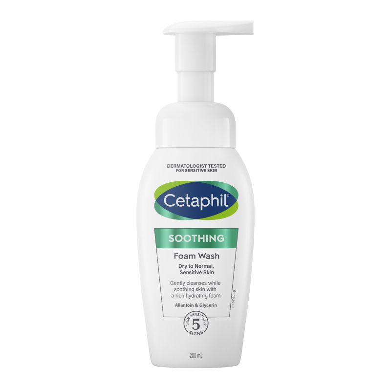 Sữa Rửa Mặt Dạng Bọt, Dịu Da, Cấp Ẩm Cetaphil Soothing Foam Wash 200ml