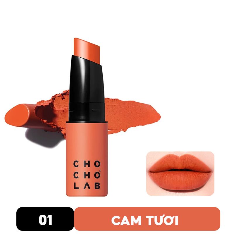 Son Thỏi Lì Chocho's Lab Mịn Mượt Nhẹ Môi Switch On Silky Lipstick 1.4g