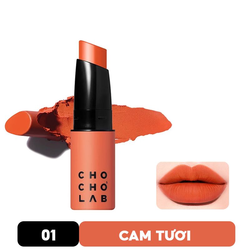 Son Thỏi Lì, Mịn Mượt Nhẹ Môi Chocho's Lab Switch On Silky Lipstick 1.4g