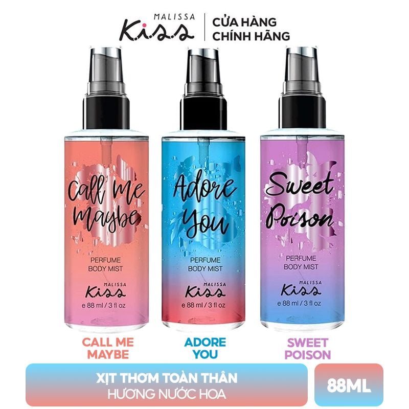 Xịt Thơm Toàn Thân Hương Nước Hoa Kiss My Body Perfume Mist - Blossom 88ml