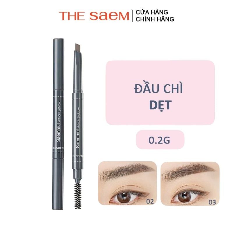 Chì Kẻ Mày Ngang 2 Đầu The Saem Saemmul Artlook Eyebrow 0.2g