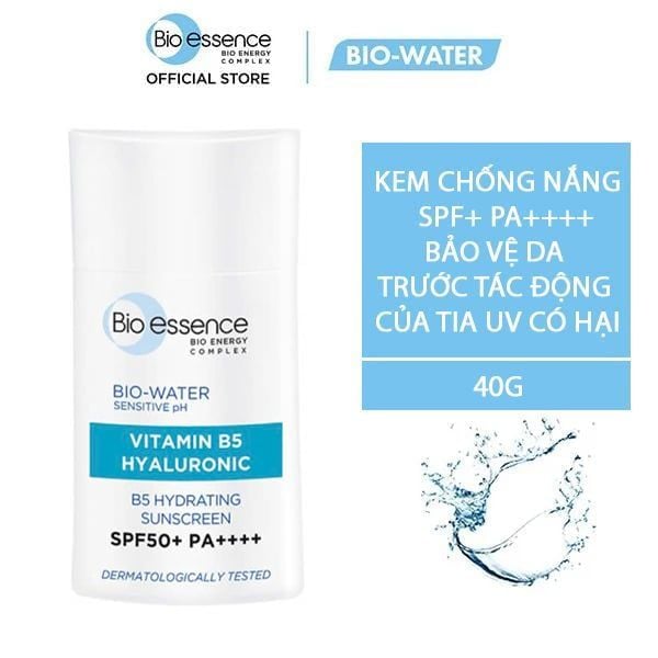  Kem Chống Nắng Bio-essence Dưỡng Ẩm Bio-Water Sunscreen SPF 50+/PA ++++ 40ml 