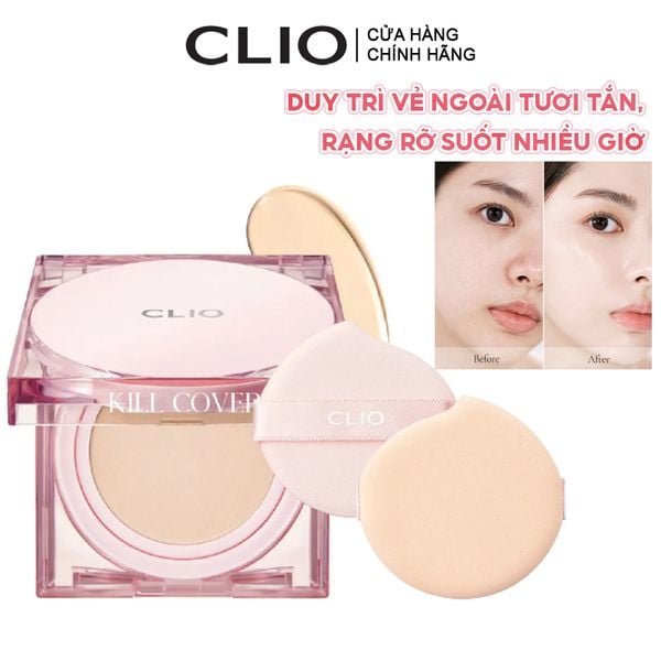 Phấn Nước Che Phủ Mỏng Mịn Clio Kill Cover Mesh Glow Cushion SPF50+ PA++++