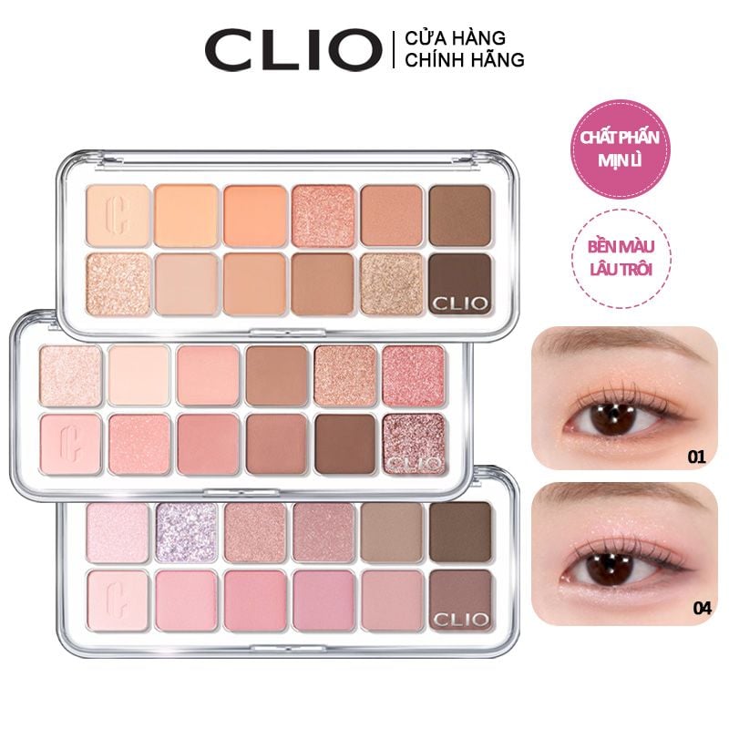 Bảng Phấn Mắt 12 Ô Clio Pro Eye Palette Air 7.2g