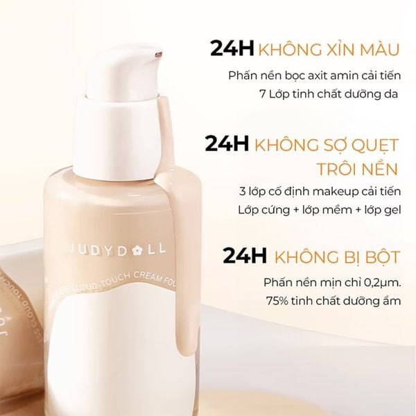 Kem Nền Judydoll Che Phủ Tốt Traceless Cloud-Touch Cream Foundation 30g 